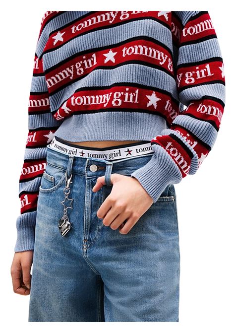 Pullover Tommy Girl relaxed fit a righe Tommy Hilfiger | DW0DW21235C3Q